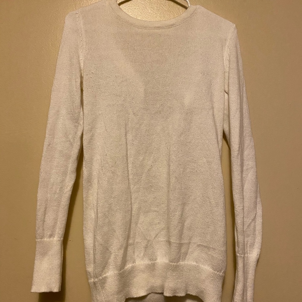 White Motherhood Maternity Sweater Dress